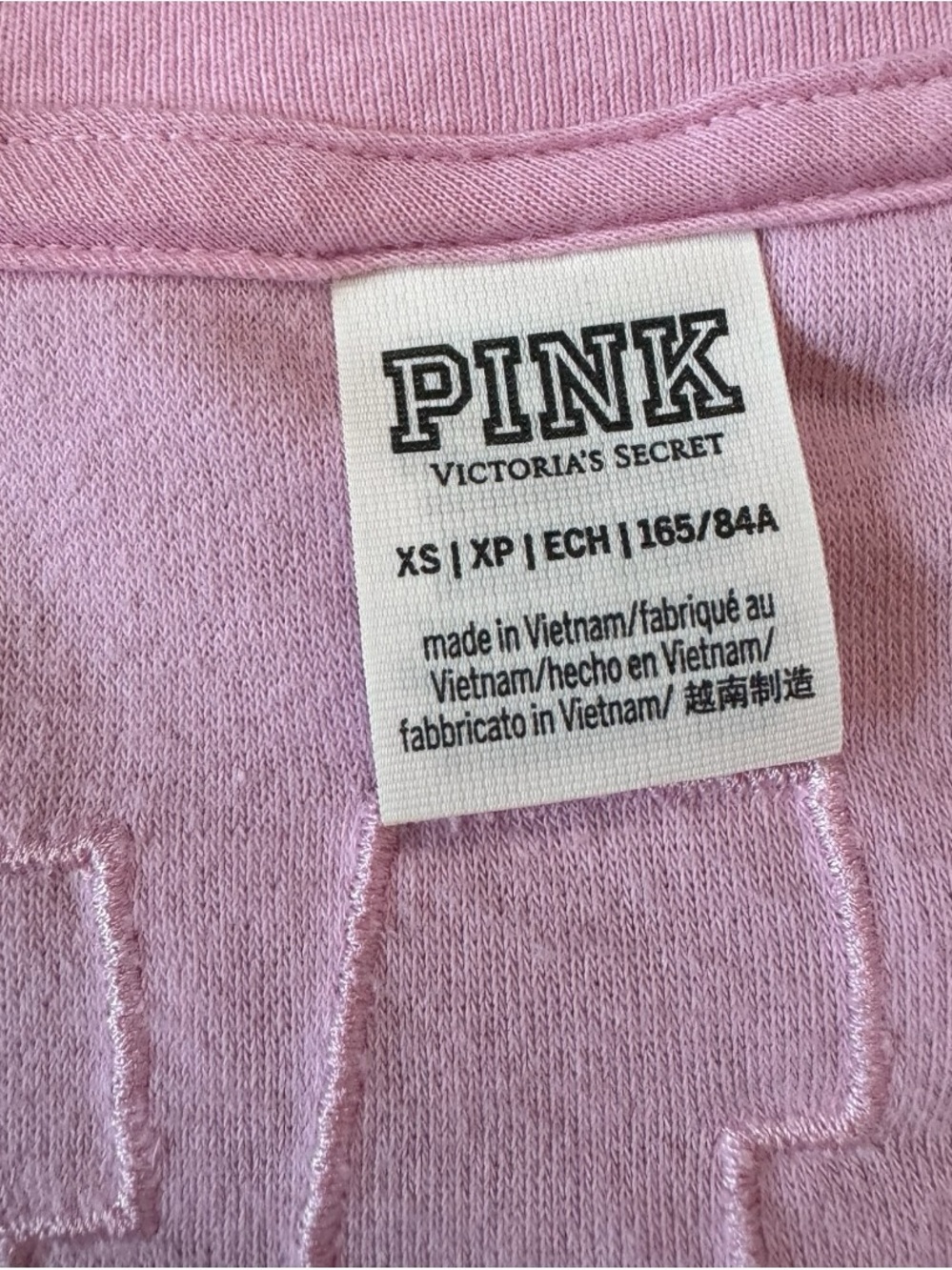 PINK Victoria's Secret Soft Pink V-Neck Long Sleeve Top - Picture 3 of 5